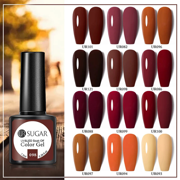 Semi-Permanent UV LED Gel Nail Polish for Autumn Winter, Matte Effect Top Coat Ideal for Nail Beauty Salon and Private Use, Long-Lasting Color with Eco-Friendly Ingredients